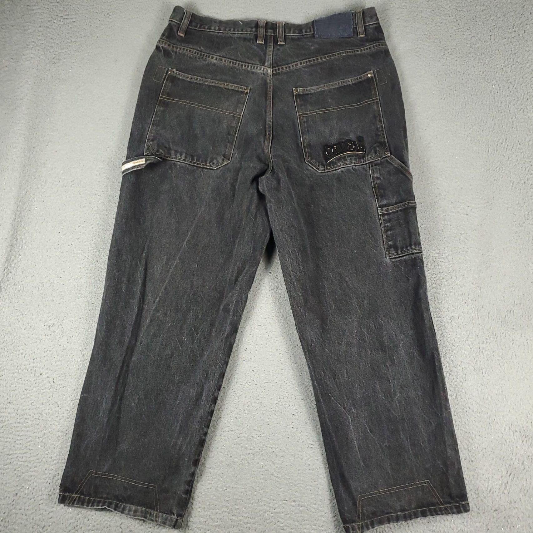 Southpole VINTAGE Southpole Mens Jeans Size 38x30 Gray Baggy Carpenter Wide Leg Denim Retro Y2K Size US 38 / EU 54 - 7 Thumbnail