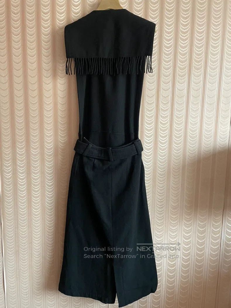 Comme des Garcons Comme Des Garcons Black wool dress with fringe, hollow-out Size S / US 4 / IT 40 - 3 Thumbnail