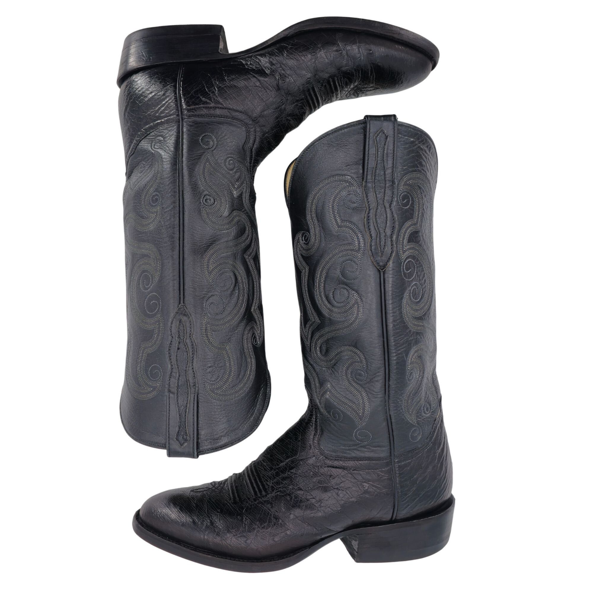 Other Luskey's Ryon's Mens size 9.5D Black Ostrich Exotic Leather Size US 9.5 / EU 42-43 - 14 Thumbnail
