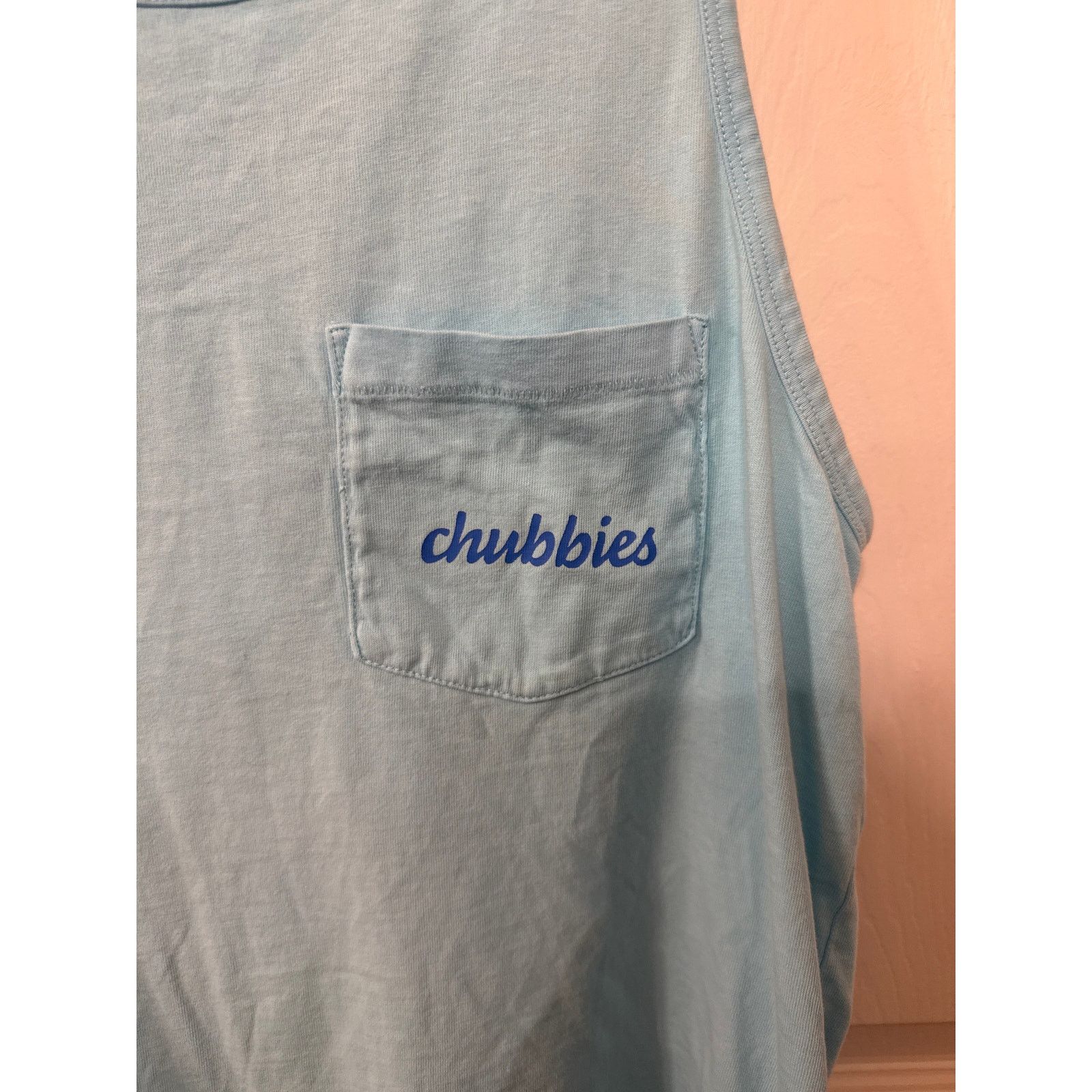 Chubbies Chubbies "Sky's Out, Thighs Out" Men's Blue Graphic Tank, S Size US S / EU 44-46 / 1 - 4 Thumbnail