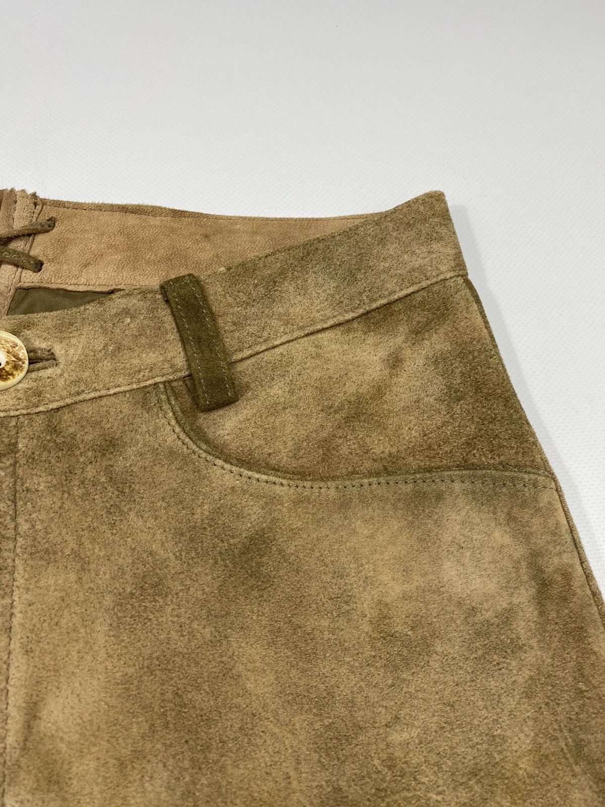Genuine Leather 🔥LASTDROP🔥 Leather Spieth Wensky Traditional Leather Shorts Size 31" - 6 Thumbnail