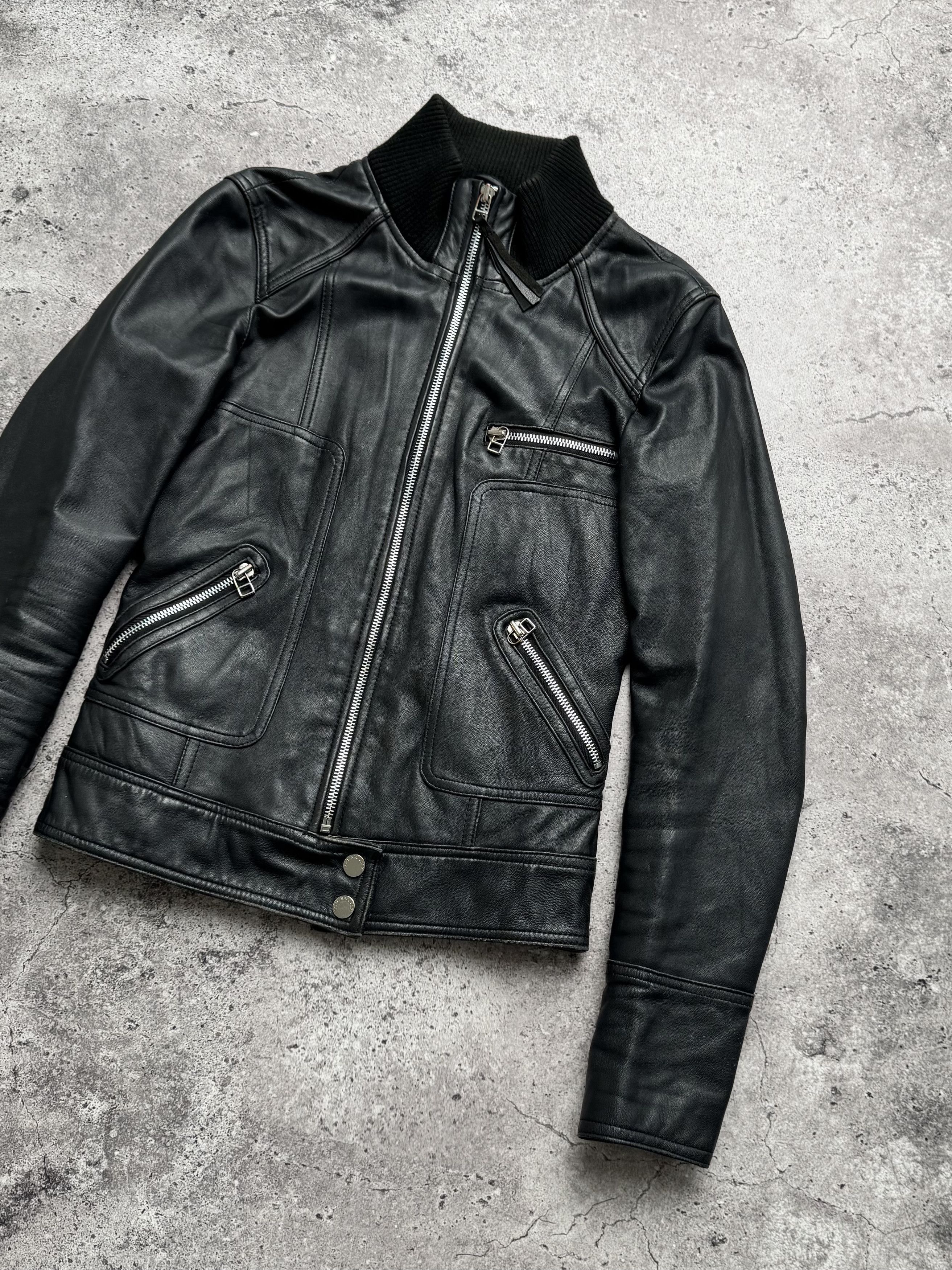 Vintage Vintage Cropped Leather Jacket C2(V480) Size XS / US 0-2 / IT 36-38 - 3 Thumbnail