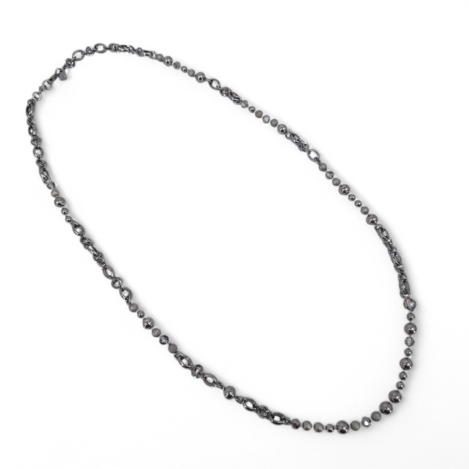 Banana Republic Banana Republic Long Necklace Silver Tone Bead and Chain Size ONE SIZE - 5 Thumbnail