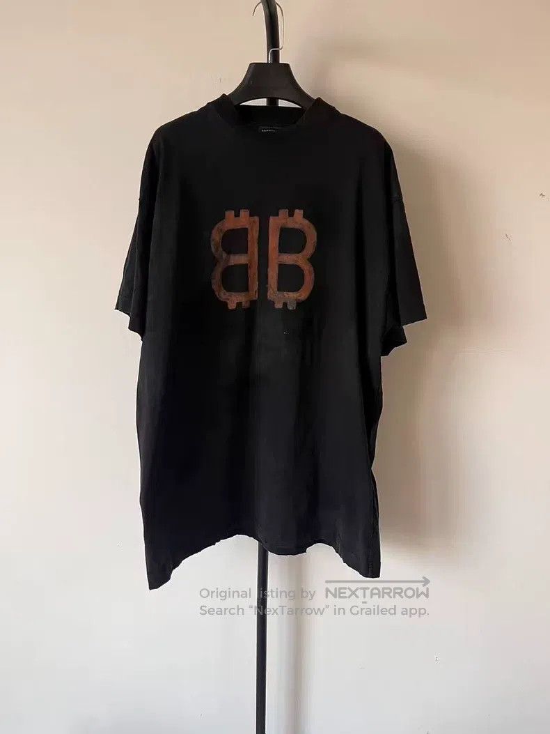 Balenciaga Balenciaga Solid Color Letter Printed Round Neck Short Sle Size US M / EU 48-50 / 2 - 1 Thumbnail