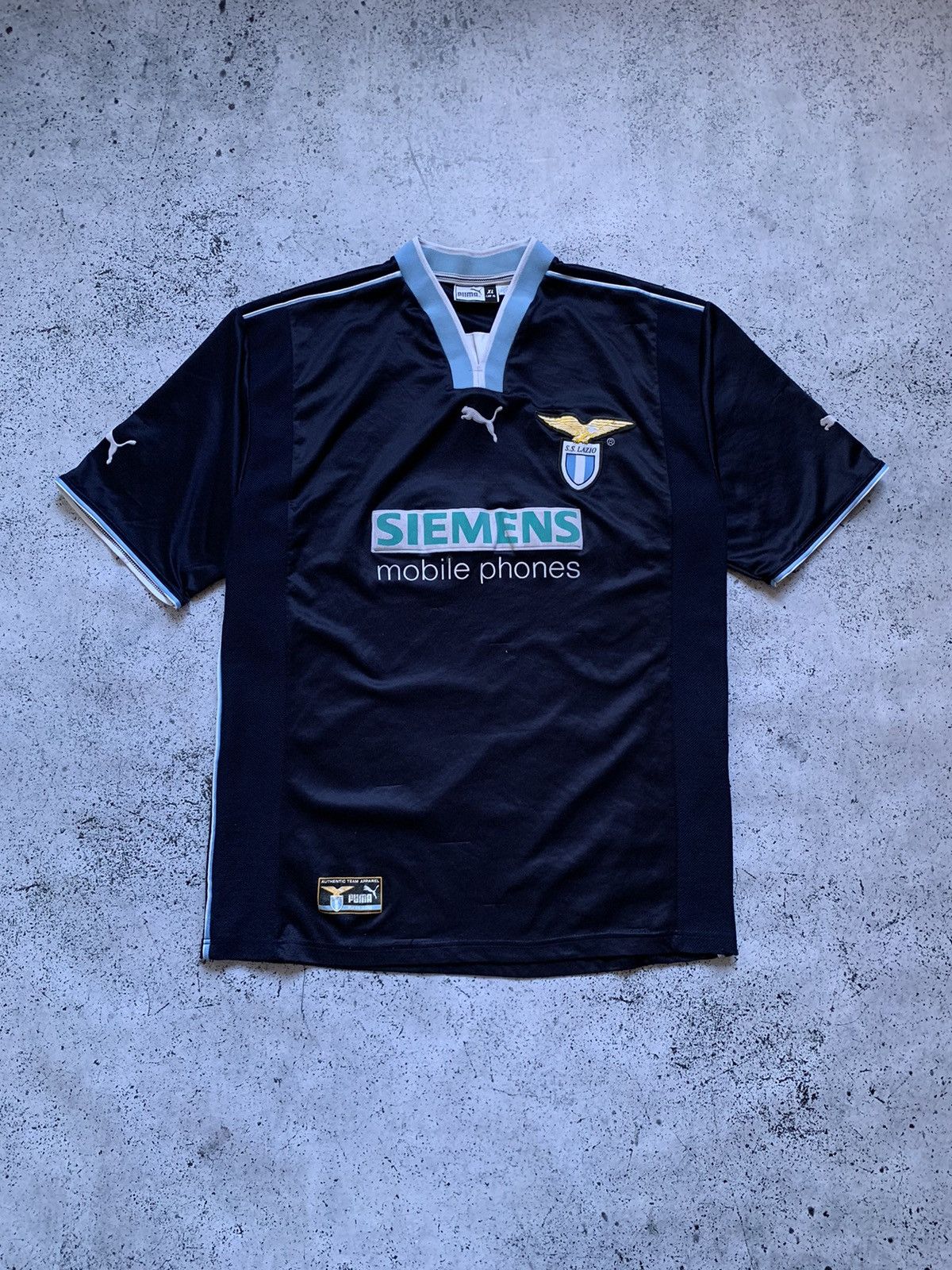 Vintage 00s SS Lazio Puma Soccer Jersey Siemens Football Shirt