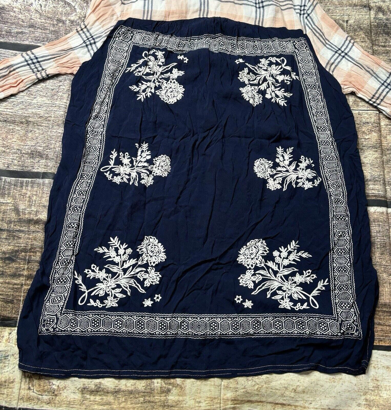 Free People Free People Top Women's XS Cotton Plaid Front Rayon Floral Size XS / US 0-2 / IT 36-38 - 7 Thumbnail