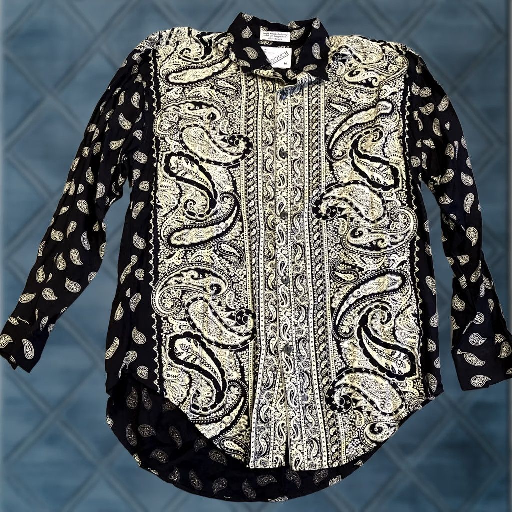 Vintage VINTAGE Gooch Shirt Medium Paisley Print Rayon Long Sleeve Button Down Size US M / EU 48-50 / 2 - 1 Thumbnail