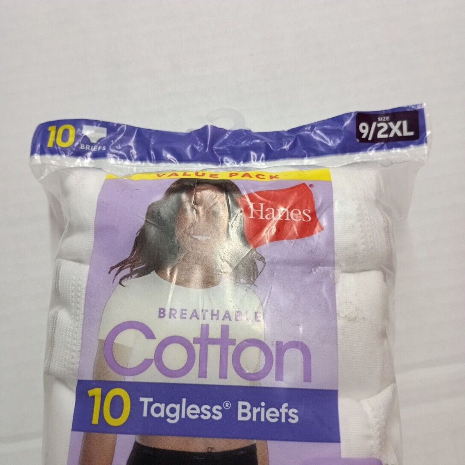 Hanes Hanes Womens 10-Pack Cotton Briefs Panties Size 9/2XL White Size ONE SIZE - 5 Thumbnail