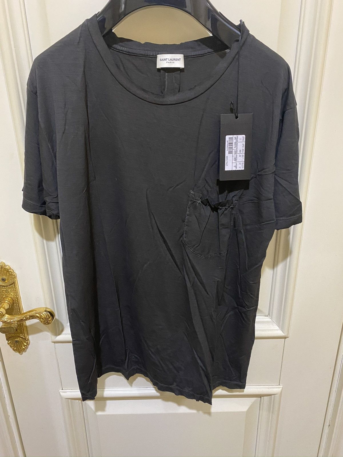 Saint Laurent Paris FW16 Classic pocket T-shirt Size US S / EU 44-46 / 1 - 1 Thumbnail