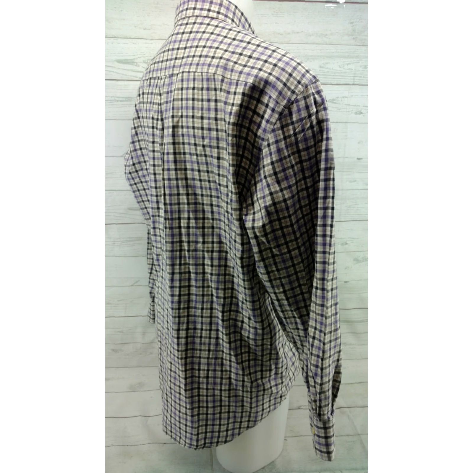 Peter Millar Peter Millar Mens Purple Plaid Button Front Long Sleeve Casual Shirt Large Size US L / EU 52-54 / 3 - 5 Thumbnail