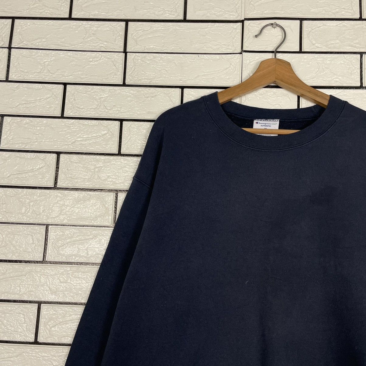 Japanese Brand Champion Plain Crewneck Blue Sweatshirt Size US XL / EU 56 / 4 - 6 Thumbnail