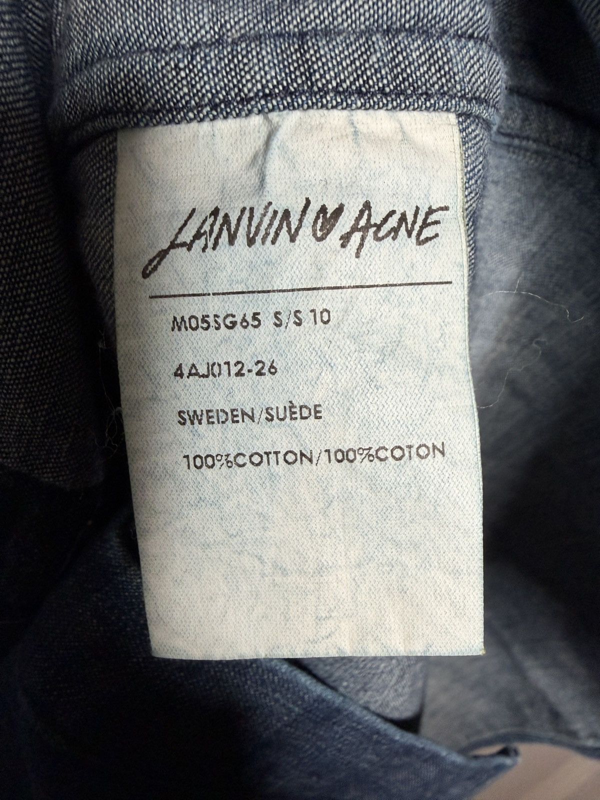 Lanvin Lanvin x Acne Studios Denim Button Up Shirt Size US S / EU 44-46 / 1 - 4 Thumbnail