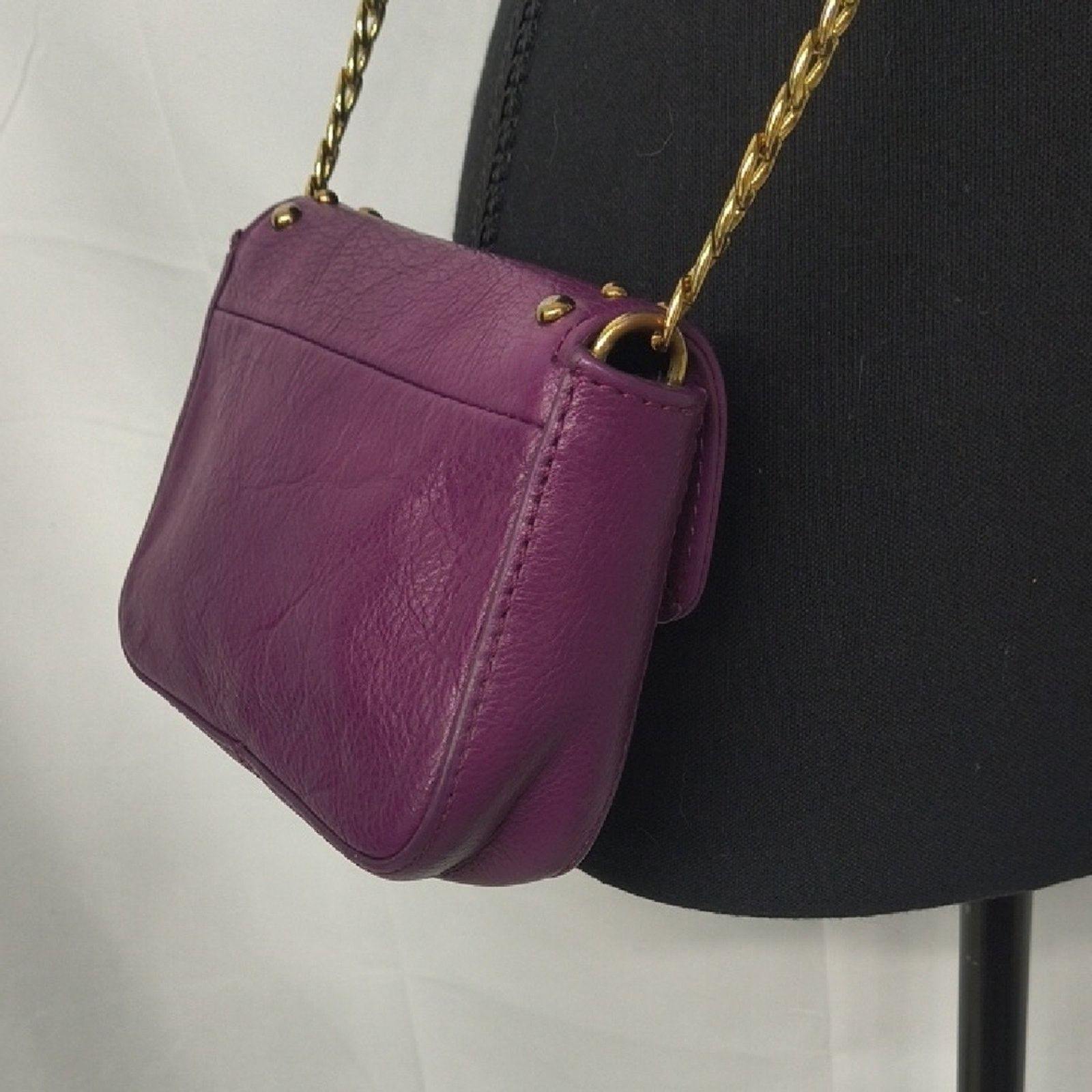Juicy Couture Y2K Juicy Couture Purple Studded Leather Crossbody Bag Size ONE SIZE - 9 Thumbnail