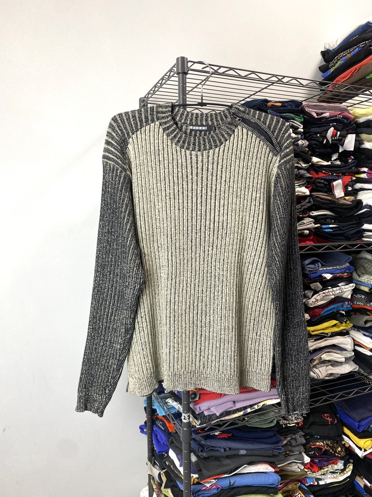 Vintage Y2K Vintage Striped Diesel Style Japanese Knit Sweater Size US L / EU 52-54 / 3 - 1 Thumbnail
