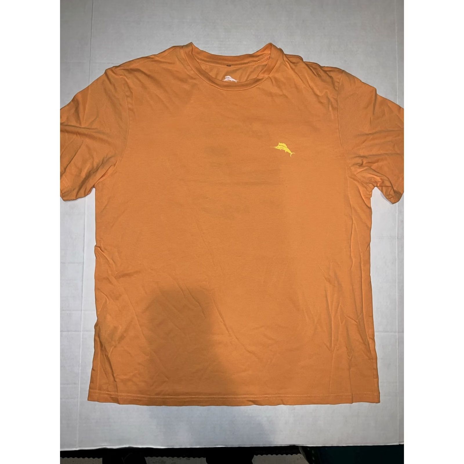 Tommy Bahama VINTAGE Tommy Bahama Shirt Mens M Orange Navy Beach Bohemian California Florida Tropical Logo 2-Sided Crew Neck Short Sleeve Cotton Knit Size US M / EU 48-50 / 2 - 3 Thumbnail