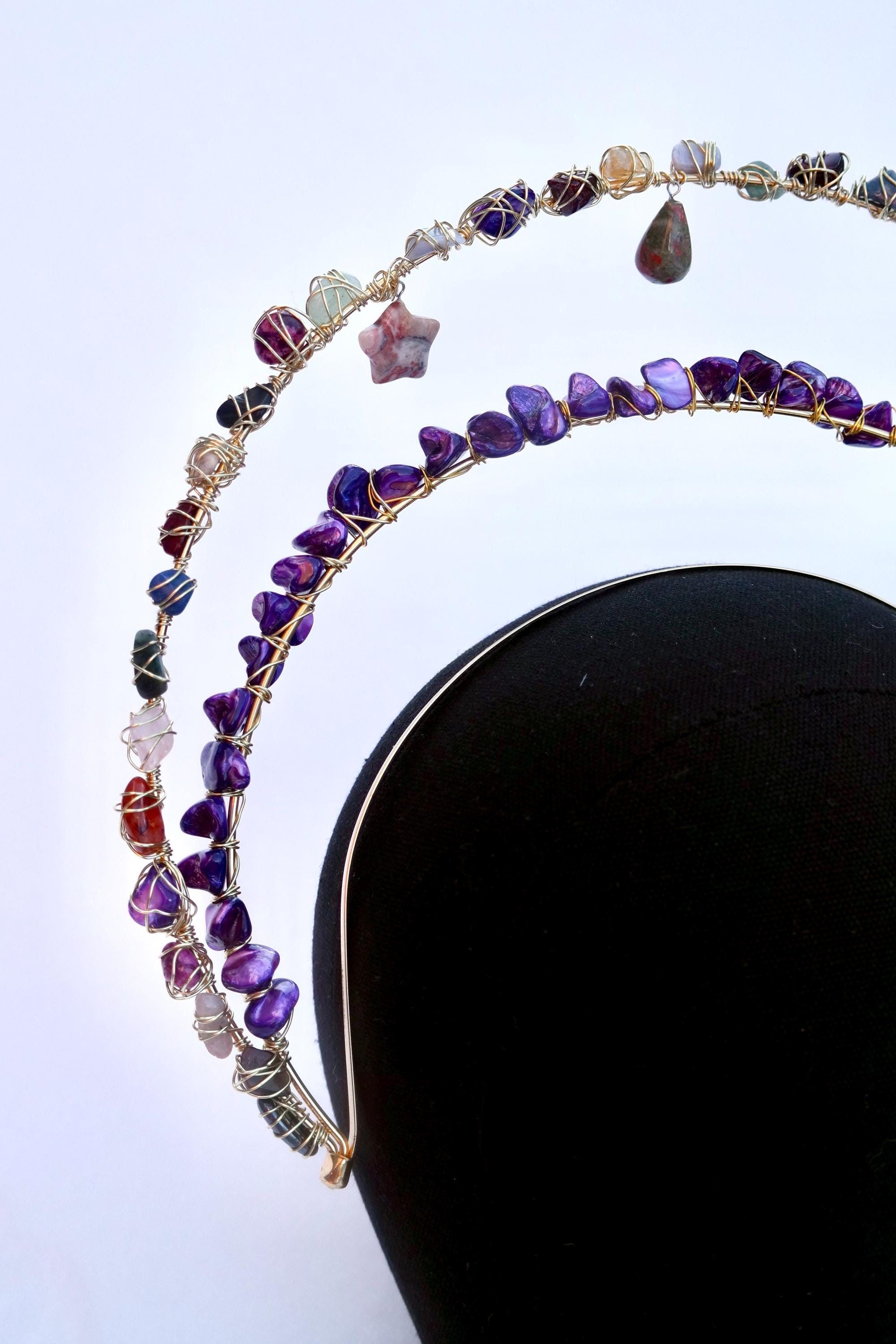 Handmade Ethereal Crystal Headpiece Size ONE SIZE - 3 Thumbnail