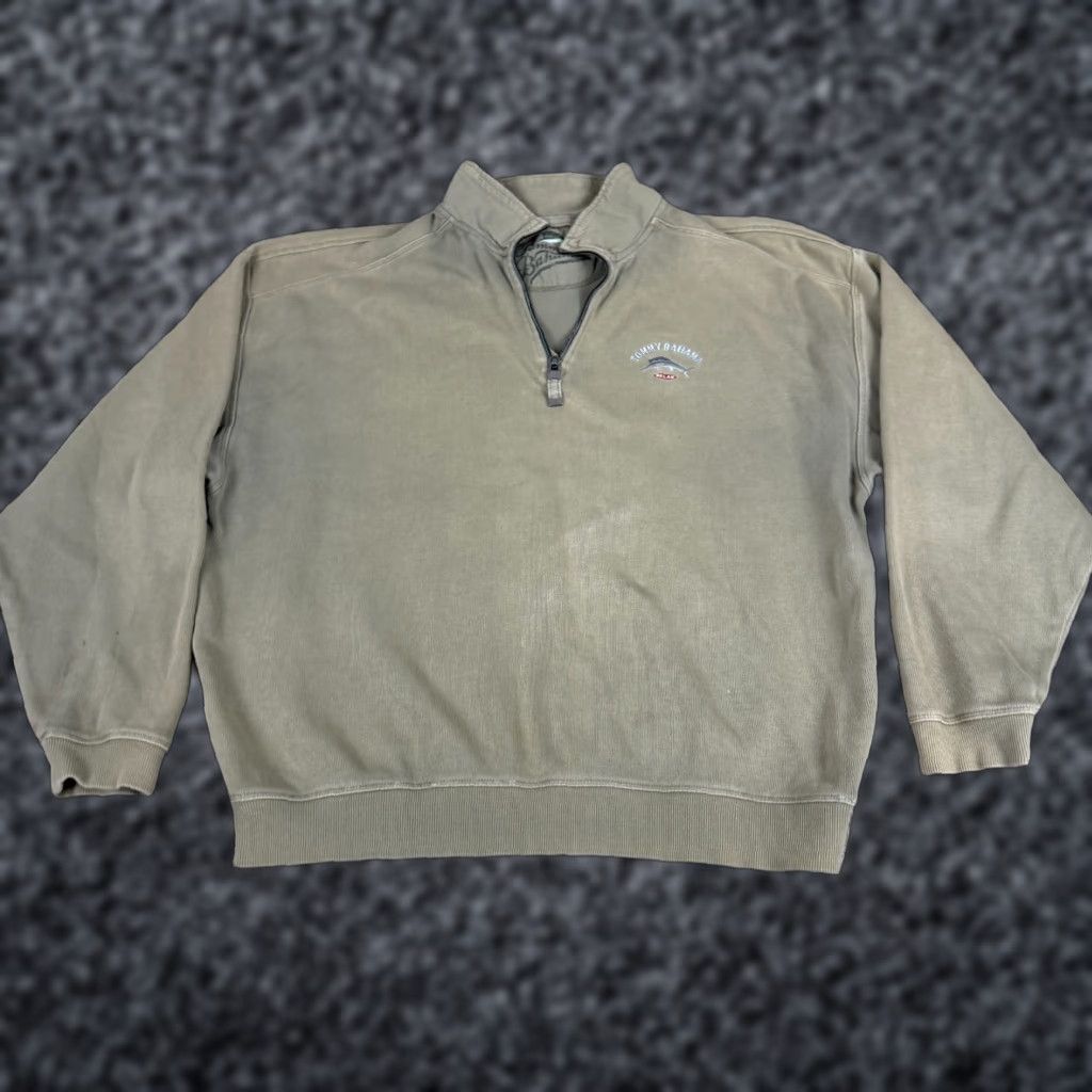 Tommy Bahama Tommy Bahama Sweater Mens XL Brown Pullover 1/4 Zip Cotton Casual Size US XL / EU 56 / 4 - 1 Thumbnail