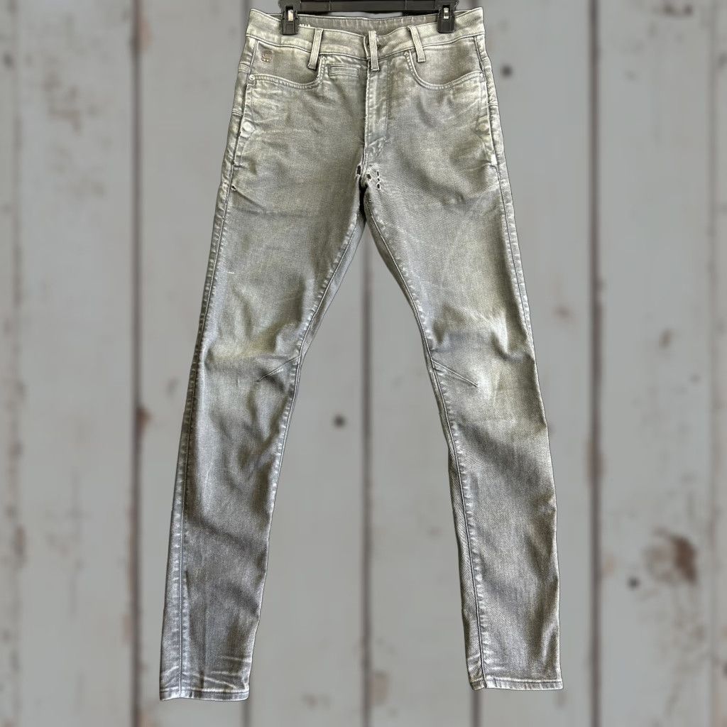 G-Star G-Star Raw D-Staq Jeans 3D Super Slim Denim 30 x 36 Gray Distressed Moto Pockets Mens Size US 30 / EU 46 - 1 Thumbnail