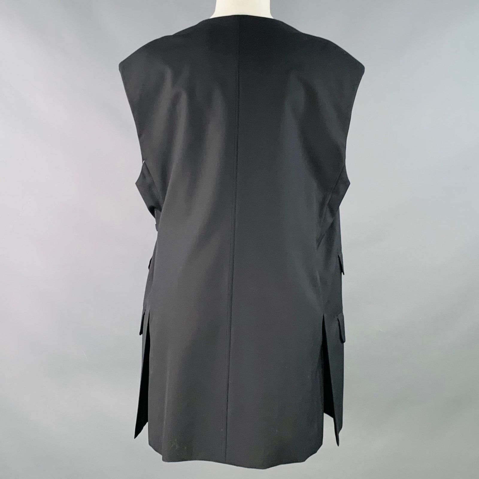 Other CINOH Size 2 Black Wool Wrap Tie Longline Vest Size XS / US 0-2 / IT 36-38 - 3 Thumbnail