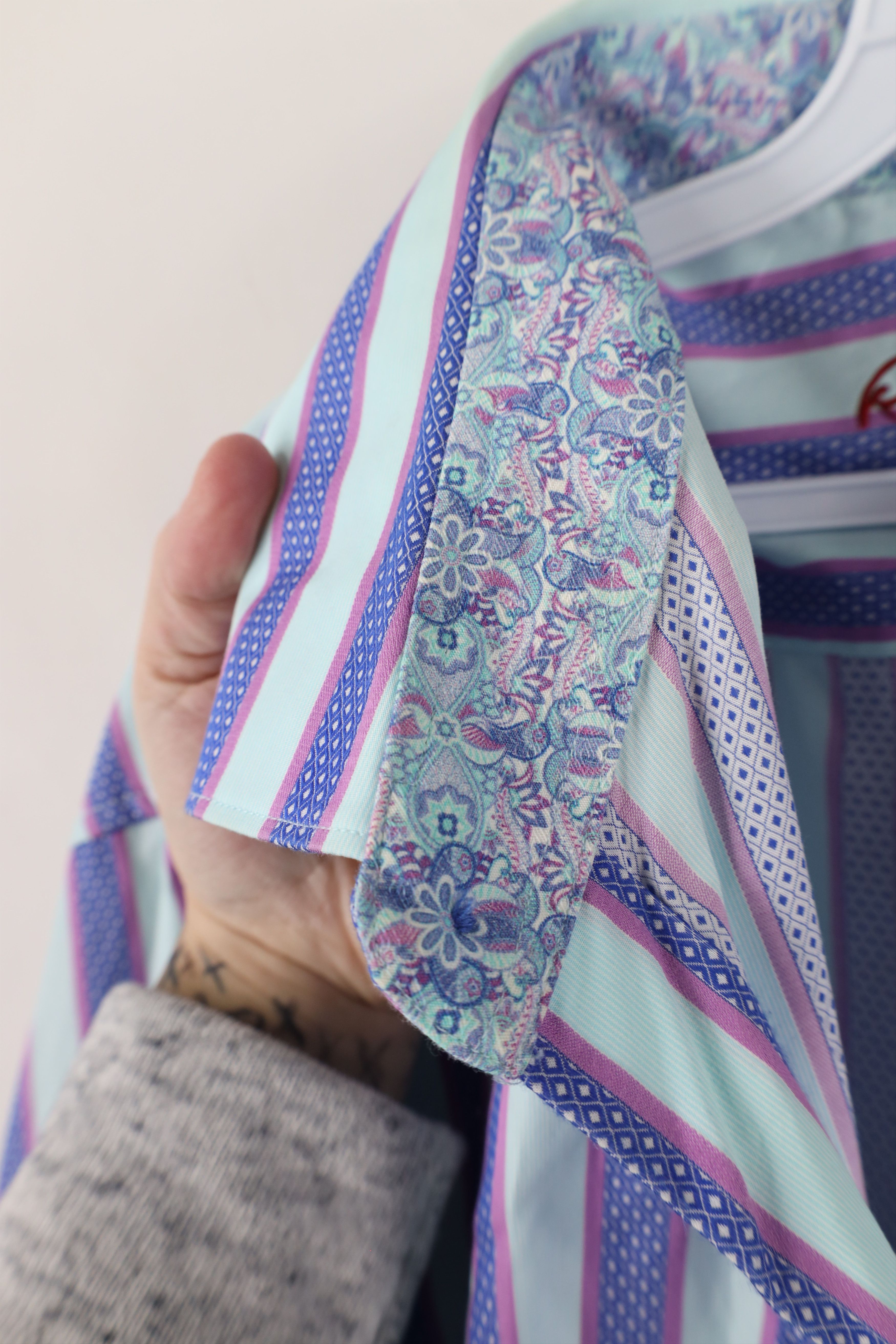 Robert Graham × Vintage Robert Graham Fit Pastel Striped Flip Cuff Button Shirt Size US XXL / EU 58 / 5 - 10 Thumbnail