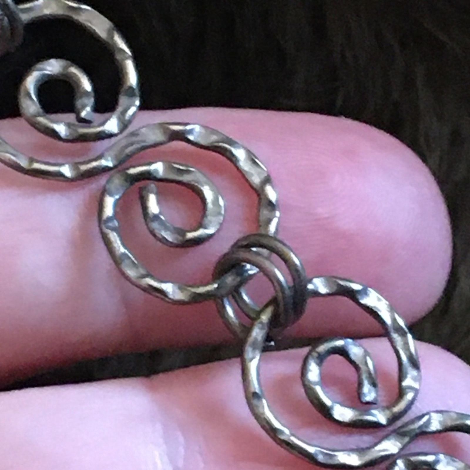 Vintage Vintage repurpose silver hammered coil earrings Size ONE SIZE - 5 Thumbnail