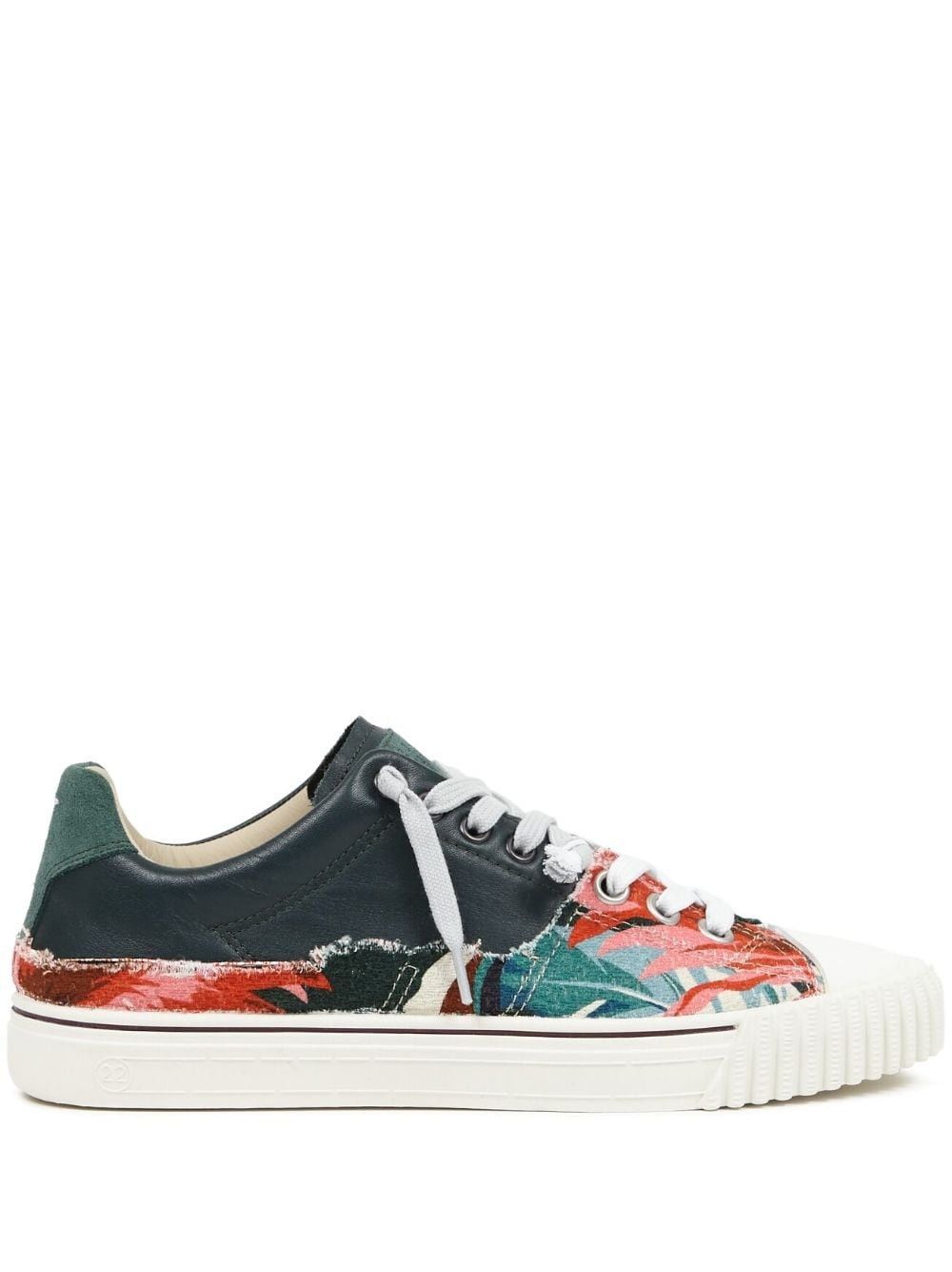 Maison Margiela oc11z0925 Leaf Print Low-Top Sneakers in Multicolor Size US 9 / IT 39 - 1 Thumbnail
