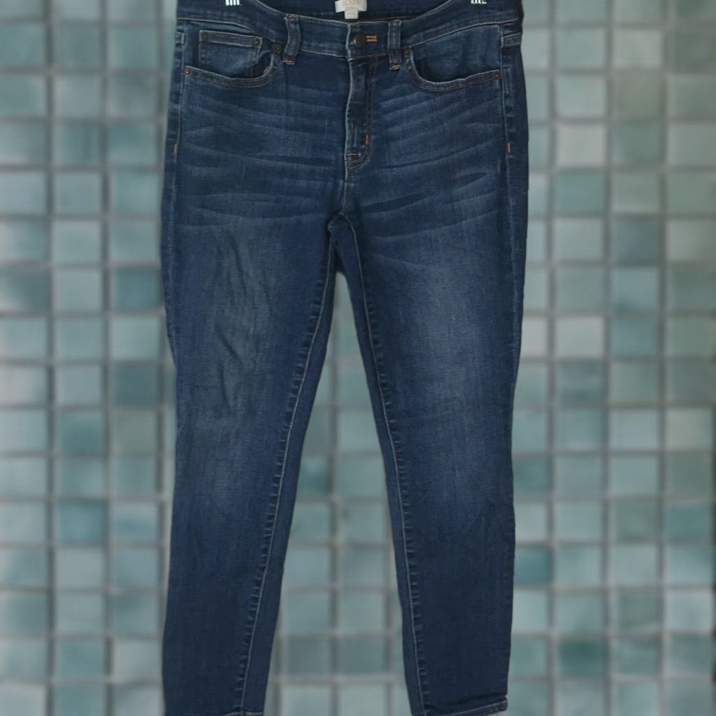 J.Crew J Crew Jeans Skinny Women Regular Low Rise Stretch Blue Denim 27/28 Size 27" / US 4 / IT 40 - 1 Thumbnail