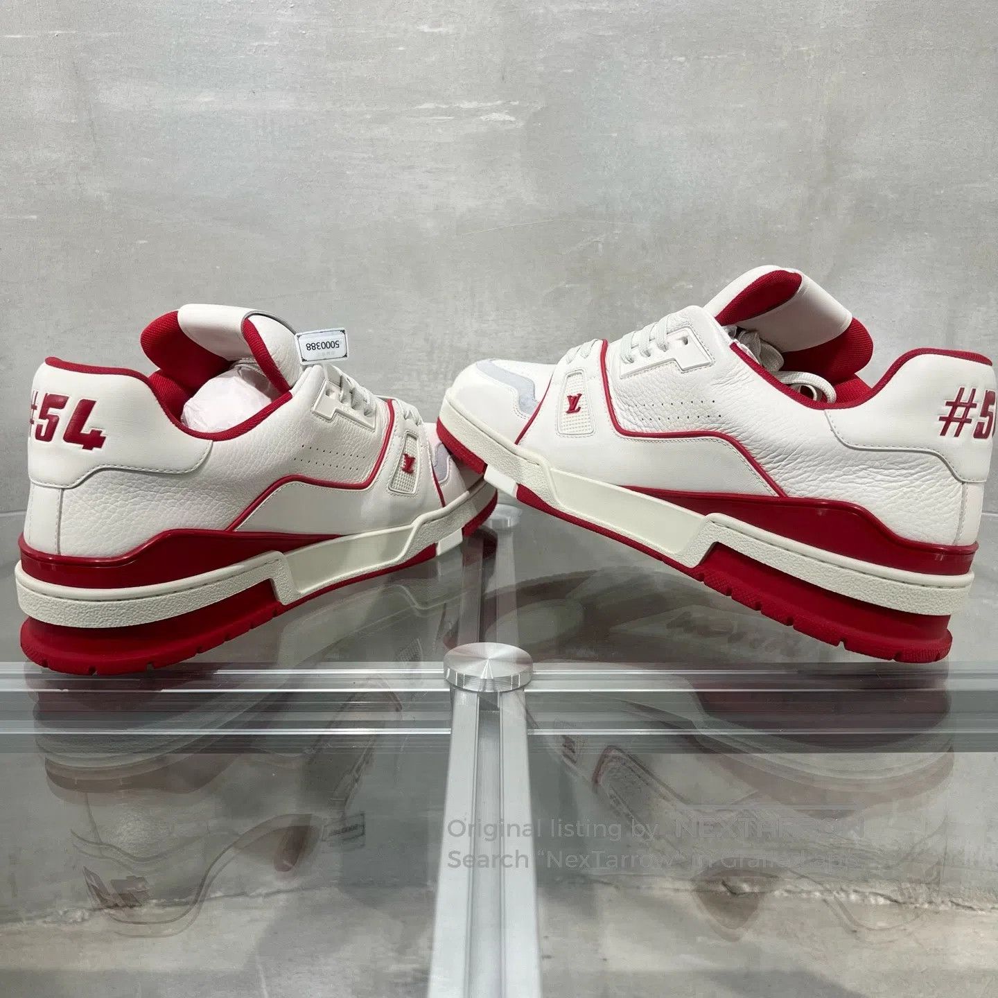 Louis Vuitton Louis Vuitton Trainer white and red shoes Size US 11 / EU 44 - 5 Thumbnail