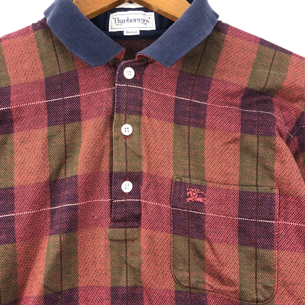 Burberry Vintage BURBERRYS LONDON ENGLAND Checked Polo Shirt Size US M / EU 48-50 / 2 - 3 Thumbnail