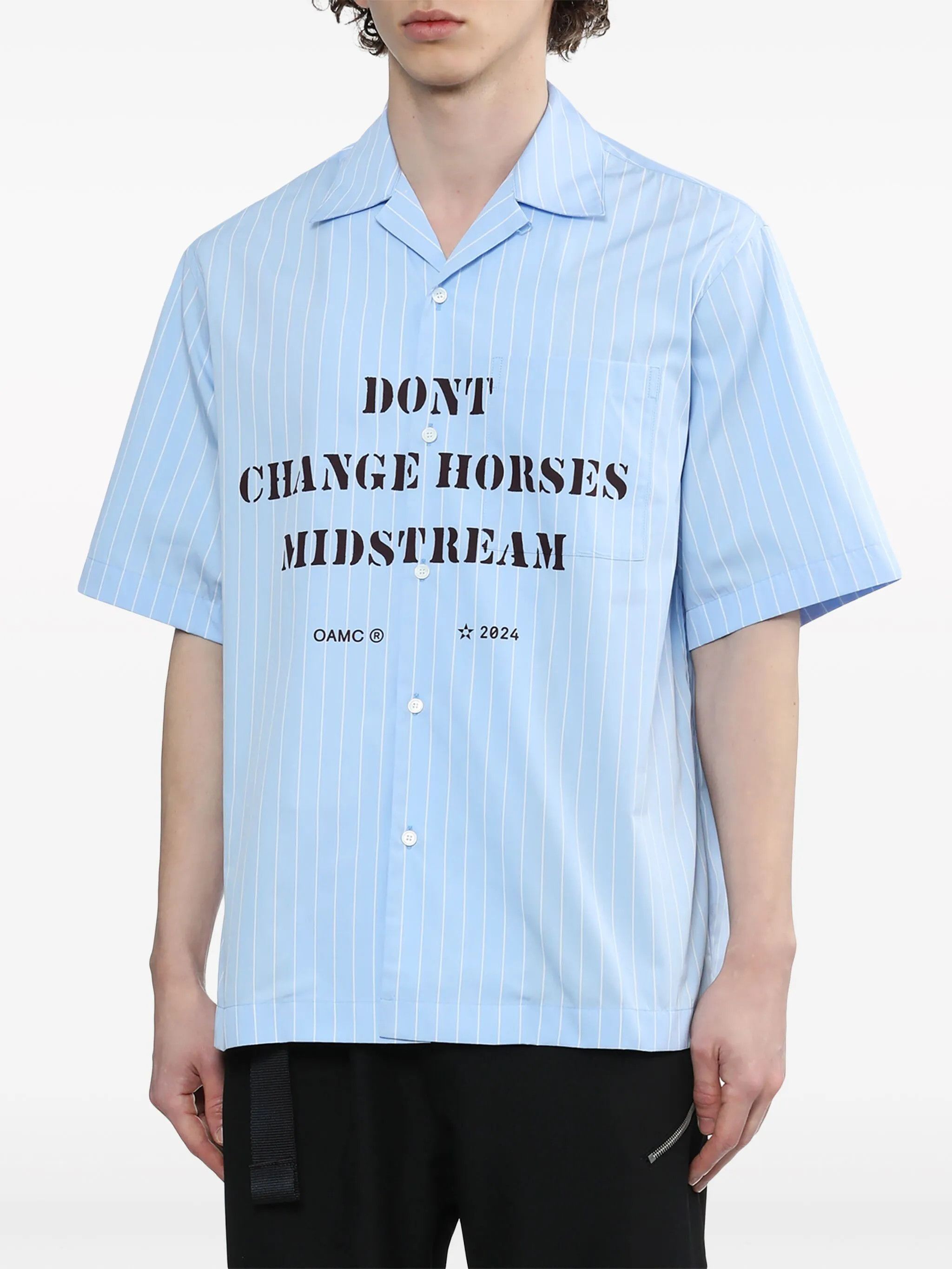 OAMC o1y0225 Striped Shirt in Sky Blue Size US L / EU 52-54 / 3 - 3 Thumbnail