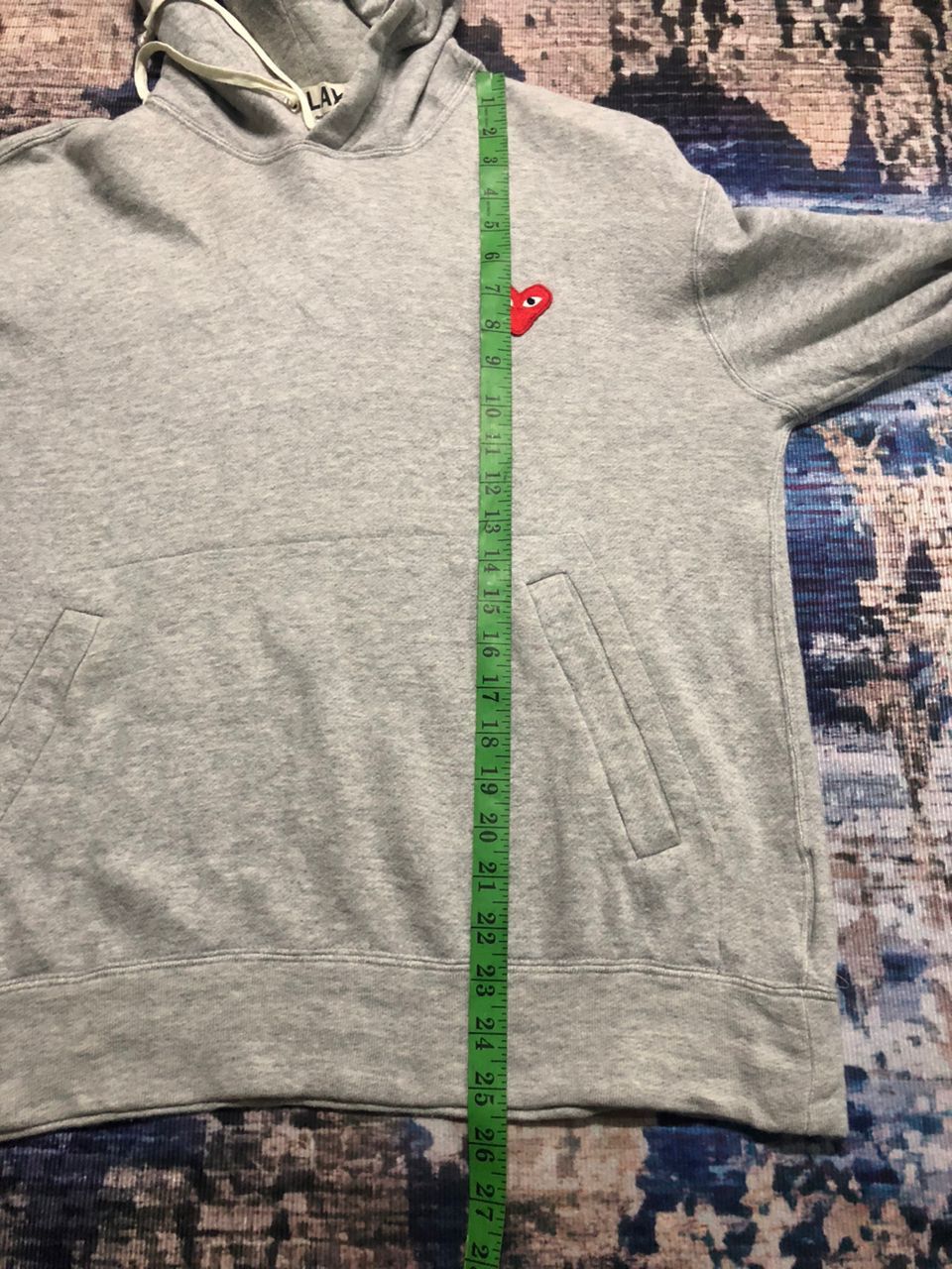 Comme des Garcons PLAY Comme Des Garcons Play Hoodie Fullover Grey AD2012 Size US M / EU 48-50 / 2 - 18 Thumbnail