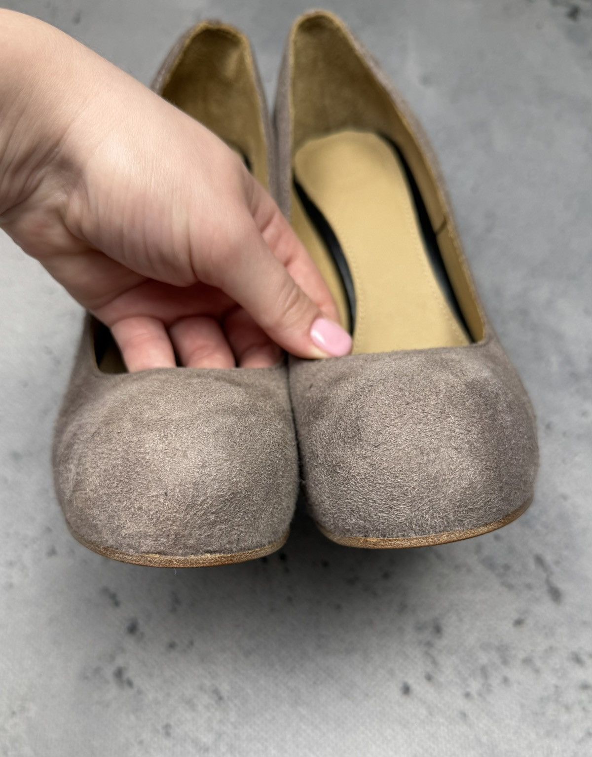 Acne Studios Vintage Acne Studios Taupe Suede Chunky Block Heel Pumps Lux Size US 7 / IT 37 - 7 Thumbnail