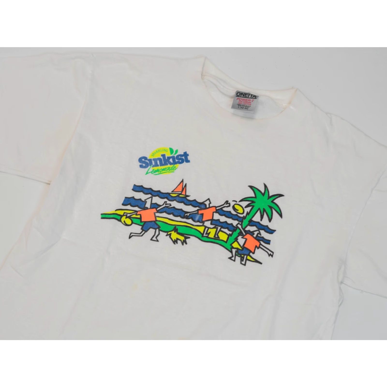 Vintage VINTAGE SUNKIST T-Shirt Men L 90s Single Stitch Promo Snack White Short Sleeve Crew Neck 80s 90s USA Logo Nike Shirt Size US L / EU 52-54 / 3 - 3 Thumbnail