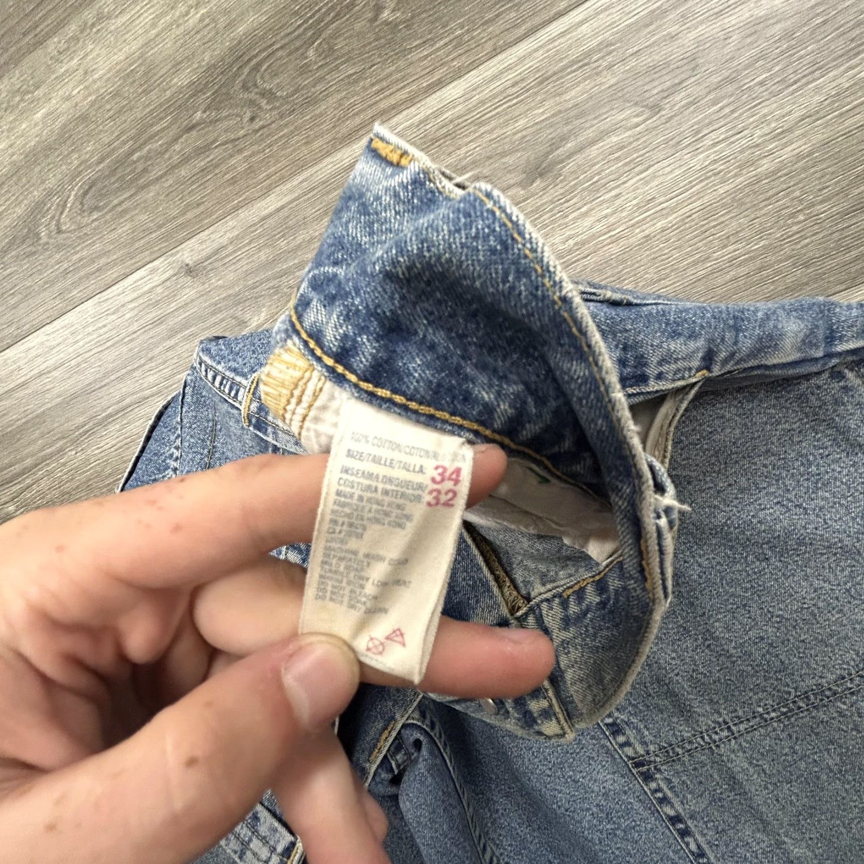 Tommy Hilfiger VINTAGE Tommy Hilfiger Jeans Carpenter Pants Jeans Mens 34x30 Wide-Leg 34 Blue 1990s Tommy Jeans Logo Size US 34 / EU 50 - 4 Thumbnail
