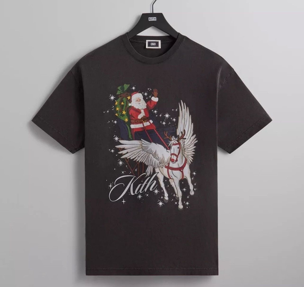 Kith Kith Kithmas Sleigh Vintage Tee in Black Men’s Size XL Size US XL / EU 56 / 4 - 1 Thumbnail
