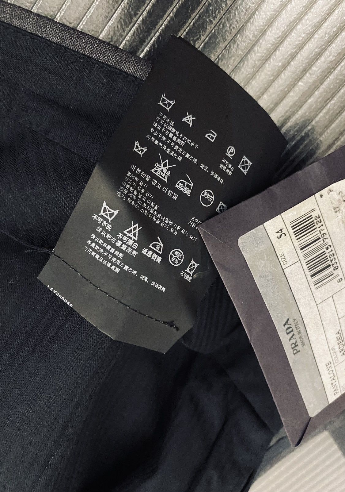Prada Prada 🇮🇹 ardesia grey super 110’s wool street slacks 54 NW Size US 37 - 14 Thumbnail