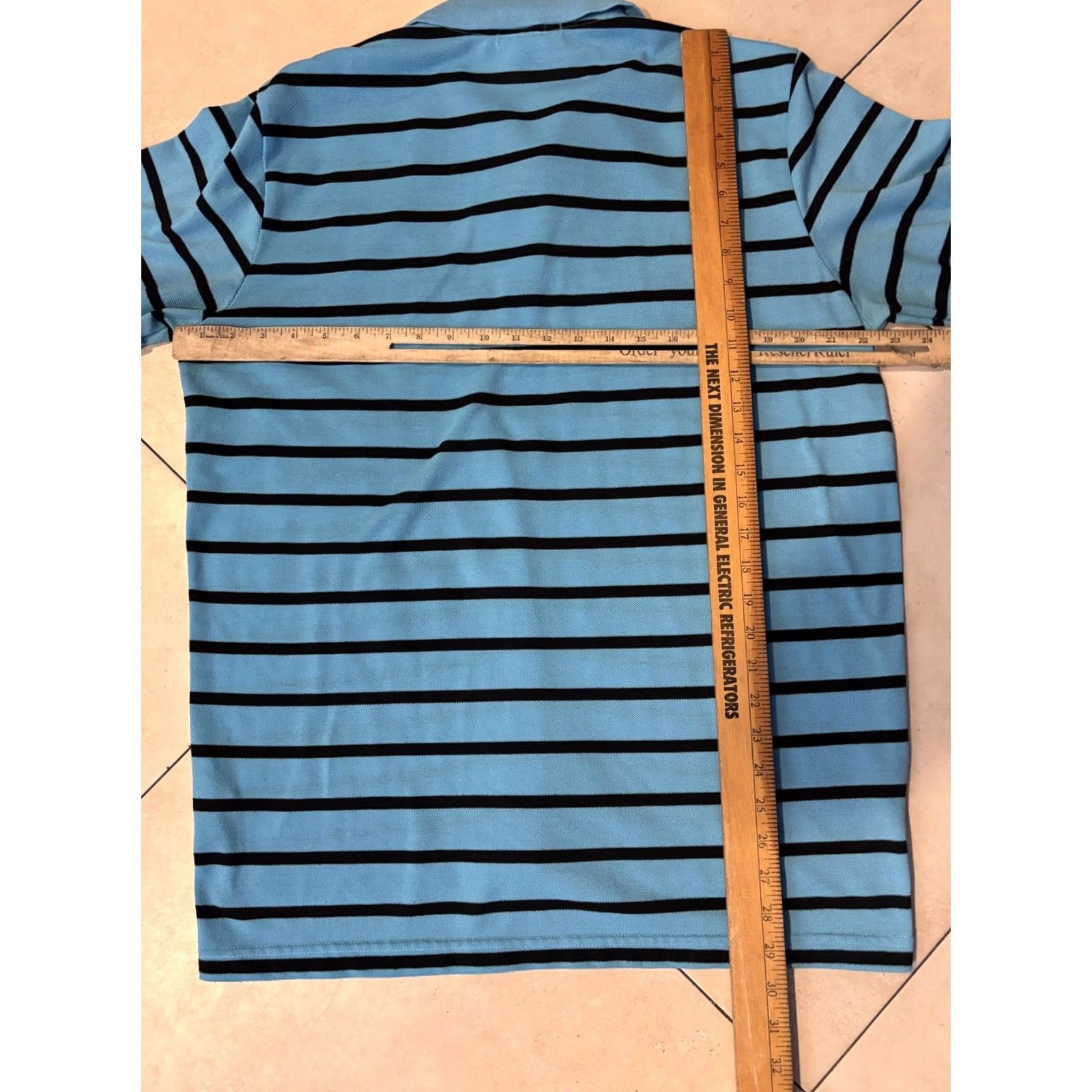 Lacoste Lacoste Polo Shirt Mens 7 Blue Stripe Croc Logo Pique Short Sleeve Casual Size US M / EU 48-50 / 2 - 6 Thumbnail