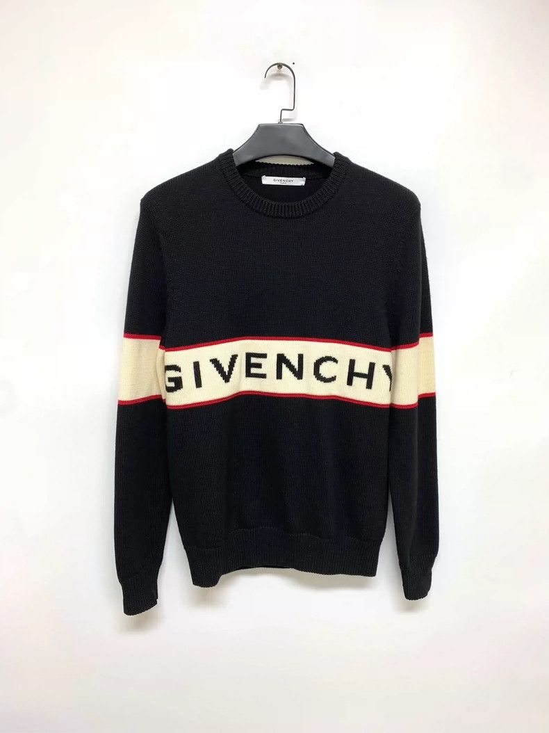 Givenchy Givenchy Color Block Letter Logo Knit Sweater 2505-Nextarro Size US M / EU 48-50 / 2 - 1 Thumbnail