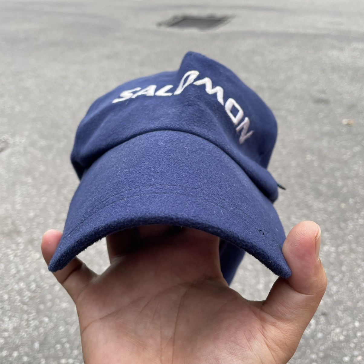 Salomon × Vintage 90s Salomon Spellout Flip Ear hat Size ONE SIZE - 5 Thumbnail