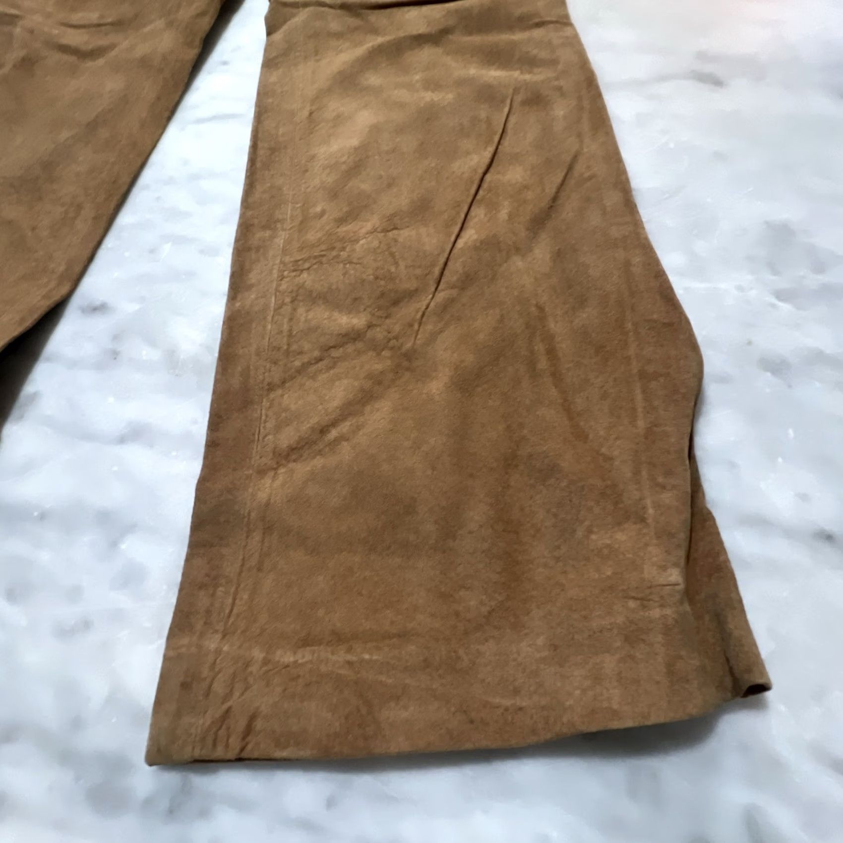 Vintage VINTAGE Newport News Leather Pants Women’s Size 8 Brown Lined Dress Pants Straight 30 In Inseam Mens? Size 30" / US 8 / IT 44 - 7 Thumbnail