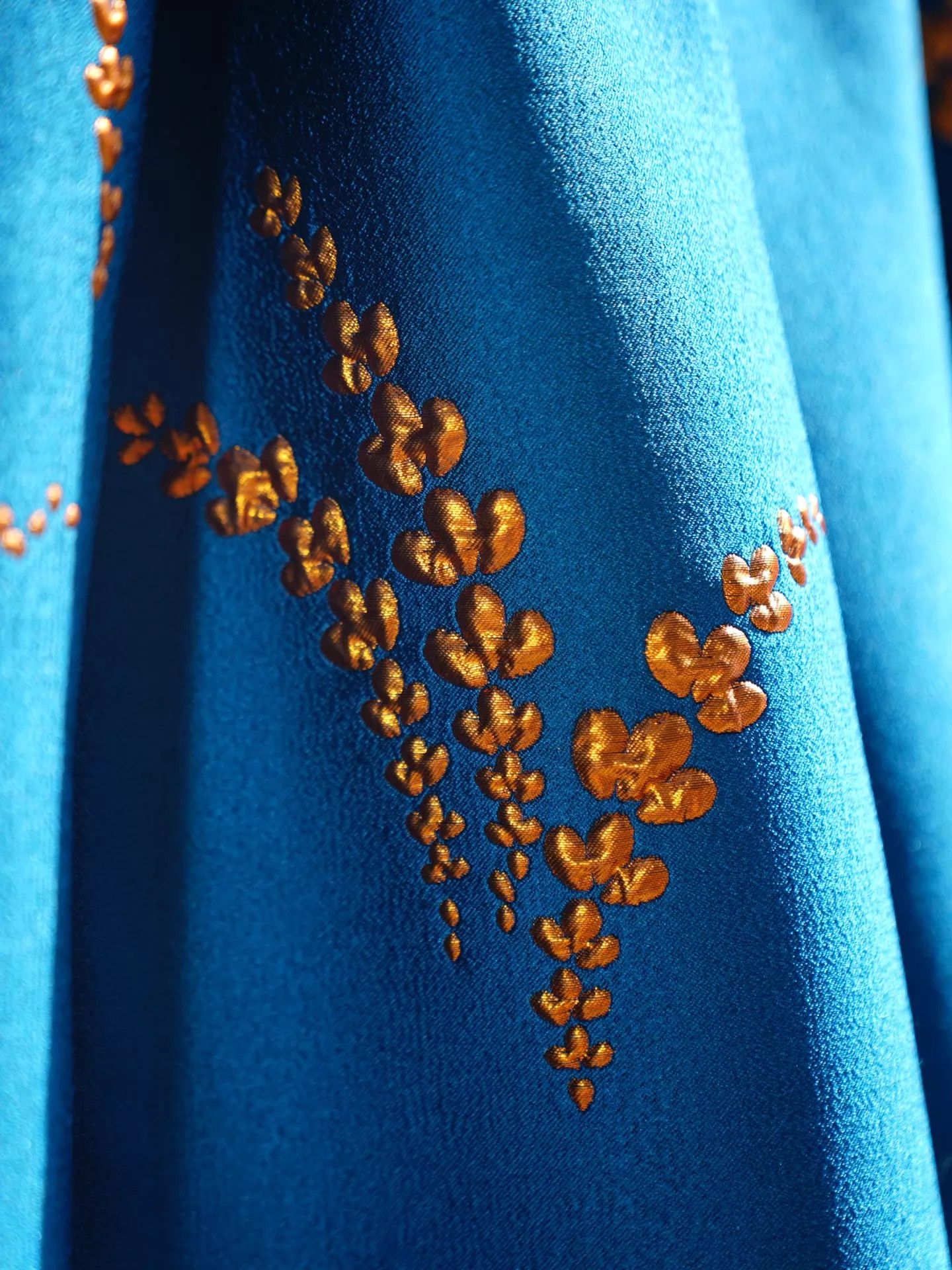 Dries Van Noten DVN Runway Silk-Mix Embroidered Wheat Flared Skirt Size 24" / US 00 / IT 34 - 5 Thumbnail