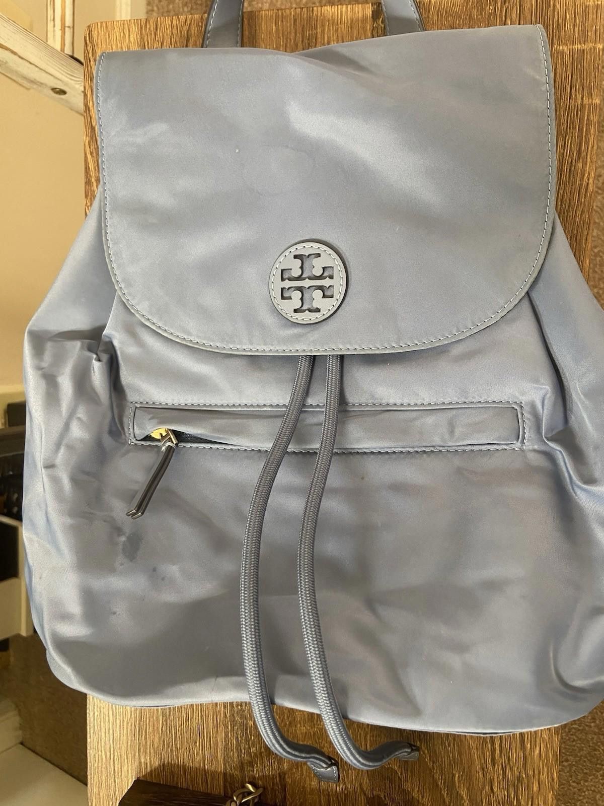Other Tory Burch Virginia Nylon Leather Drawstring Flap Backpack Size ONE SIZE - 9 Thumbnail