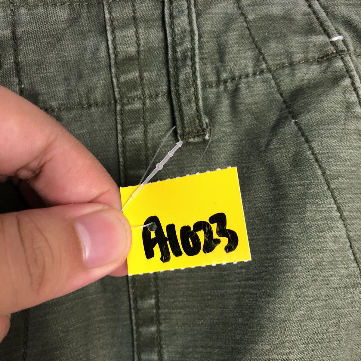 Japanese Brand Back Number Green cargo Pants #A1023 Size US 28 / EU 44 - 9 Thumbnail