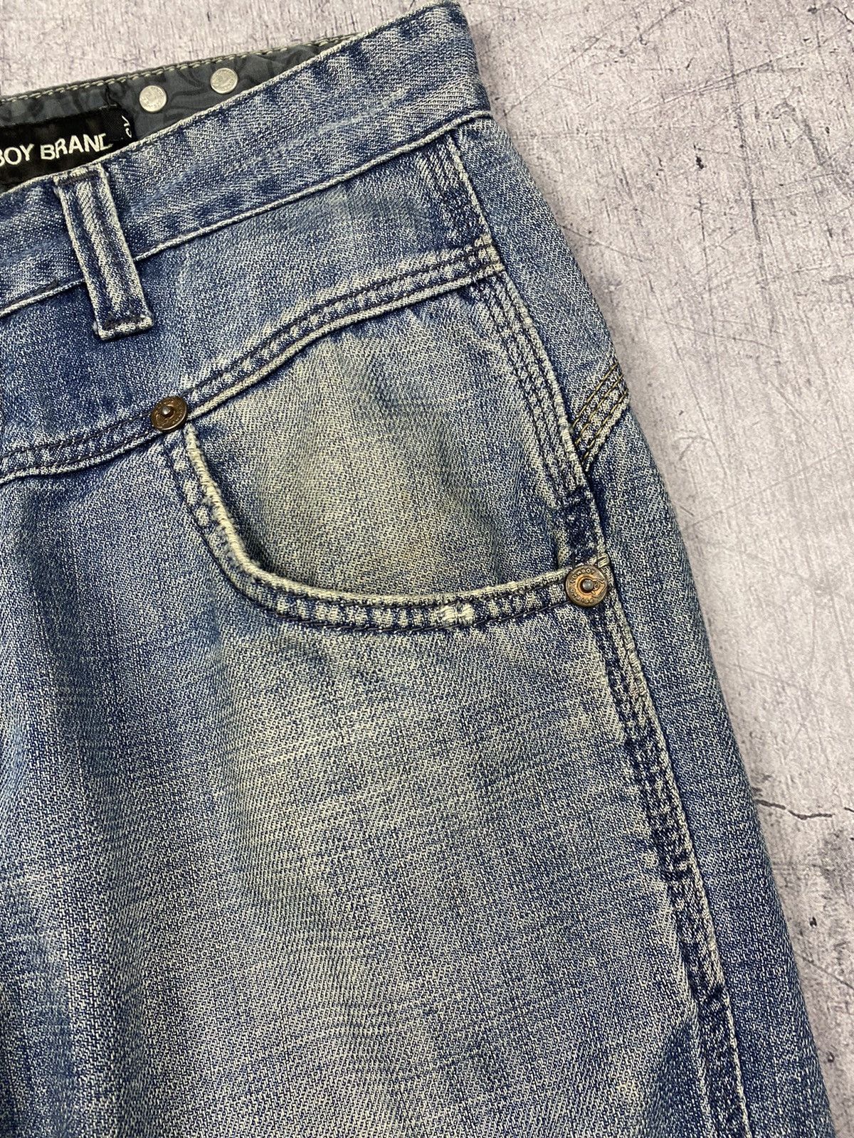 Other Vintage Psycho Cowboy Brand y2k Denim Shorts Size US 29 - 4 Thumbnail