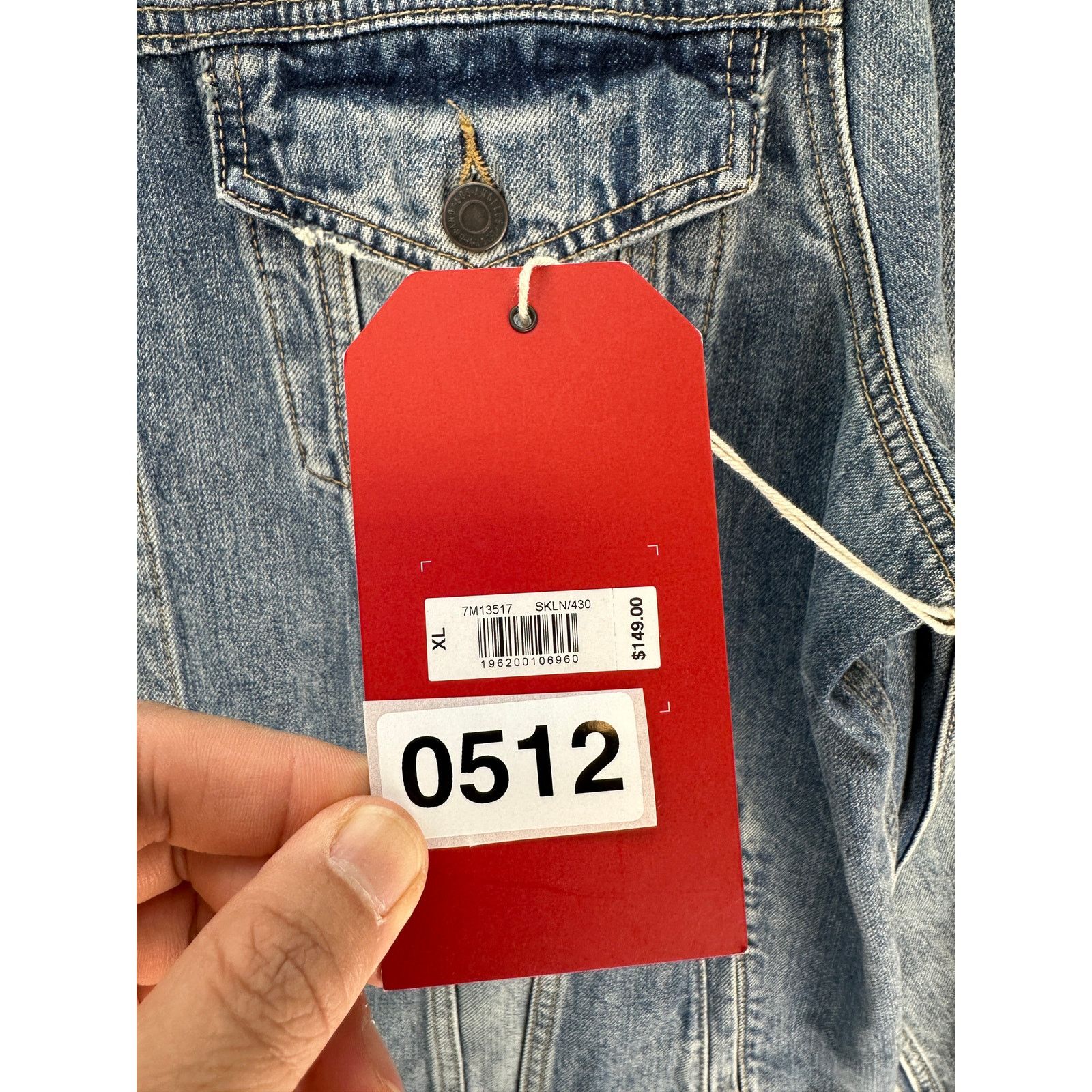 Lucky Brand LUCKY BRAND X AMERICAN FLAG STITCH RARE DENIM JACKET LEGEND Size US XL / EU 56 / 4 - 5 Thumbnail