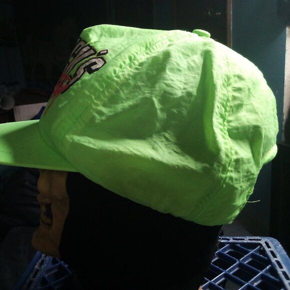 Vintage Vintage Schuck's Racing Team Neon Snap Back Hat Nylon Size ONE SIZE - 4 Thumbnail