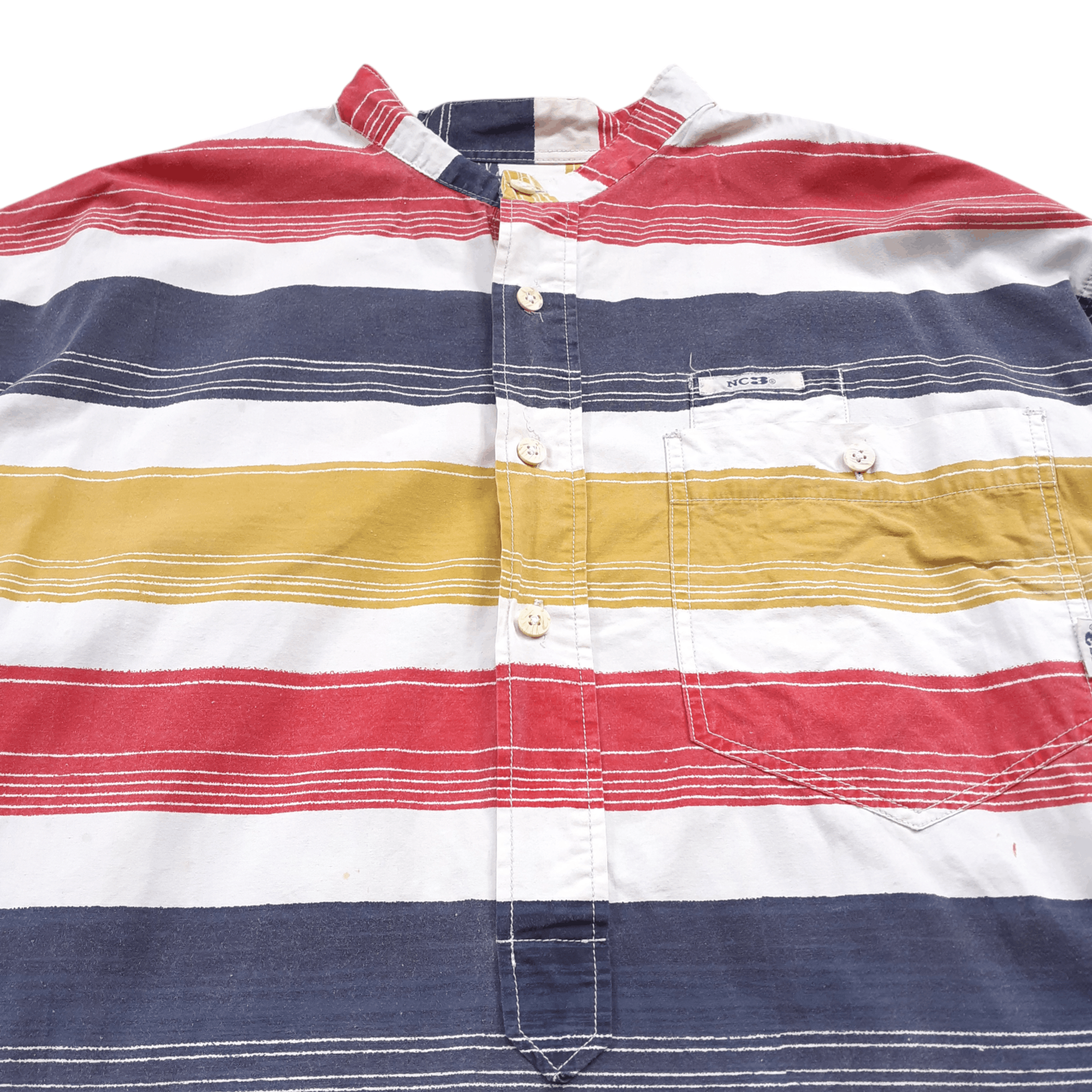Nigel Cabourn NC3 by Nigel Cabourn Vintage Mens Shirt Striped Large Size US L / EU 52-54 / 3 - 2 Thumbnail