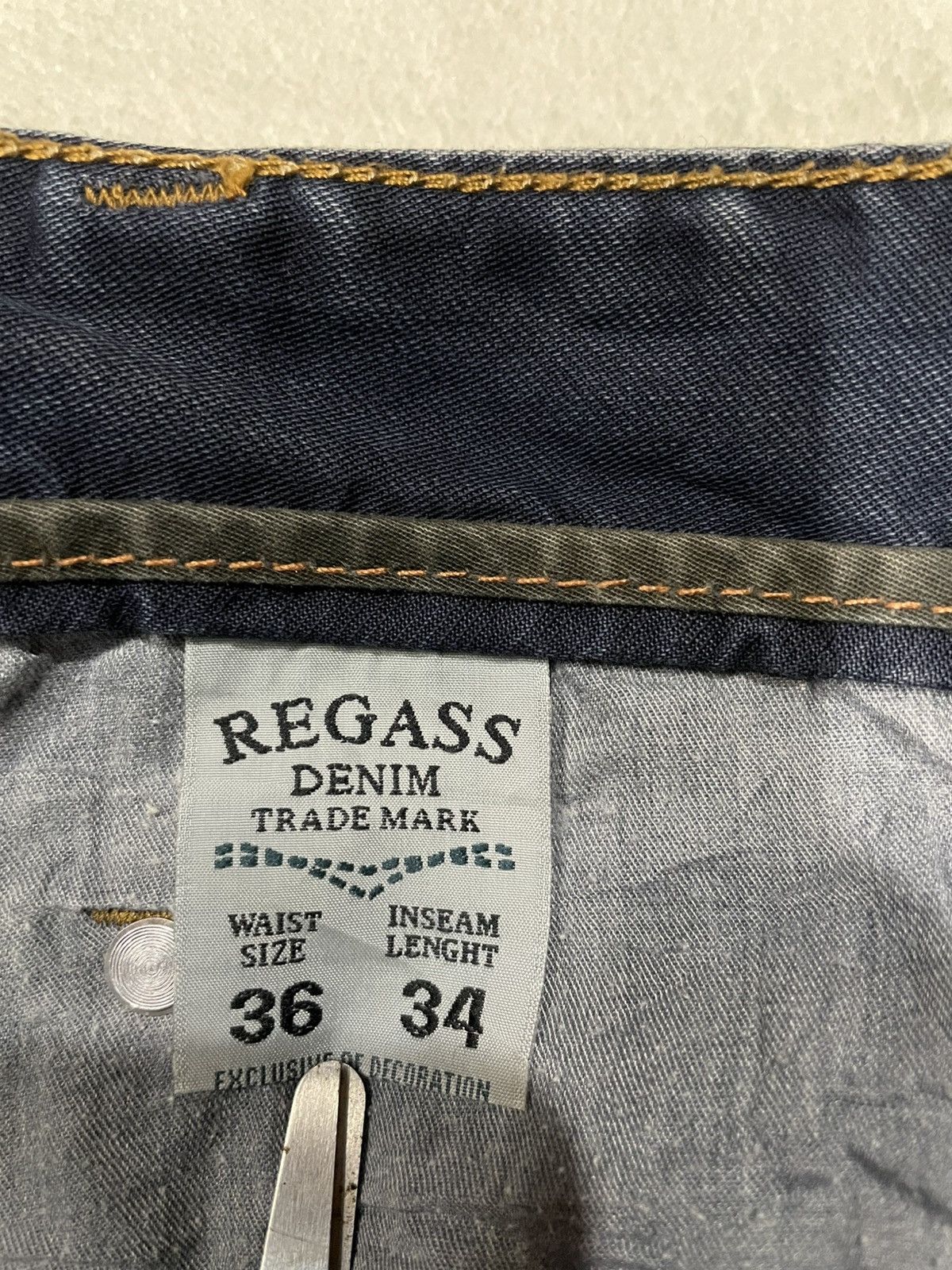 Japanese Brand Vintage Regass Denim Straight Cut Faded Jeans Size US 36 / EU 52 - 13 Thumbnail