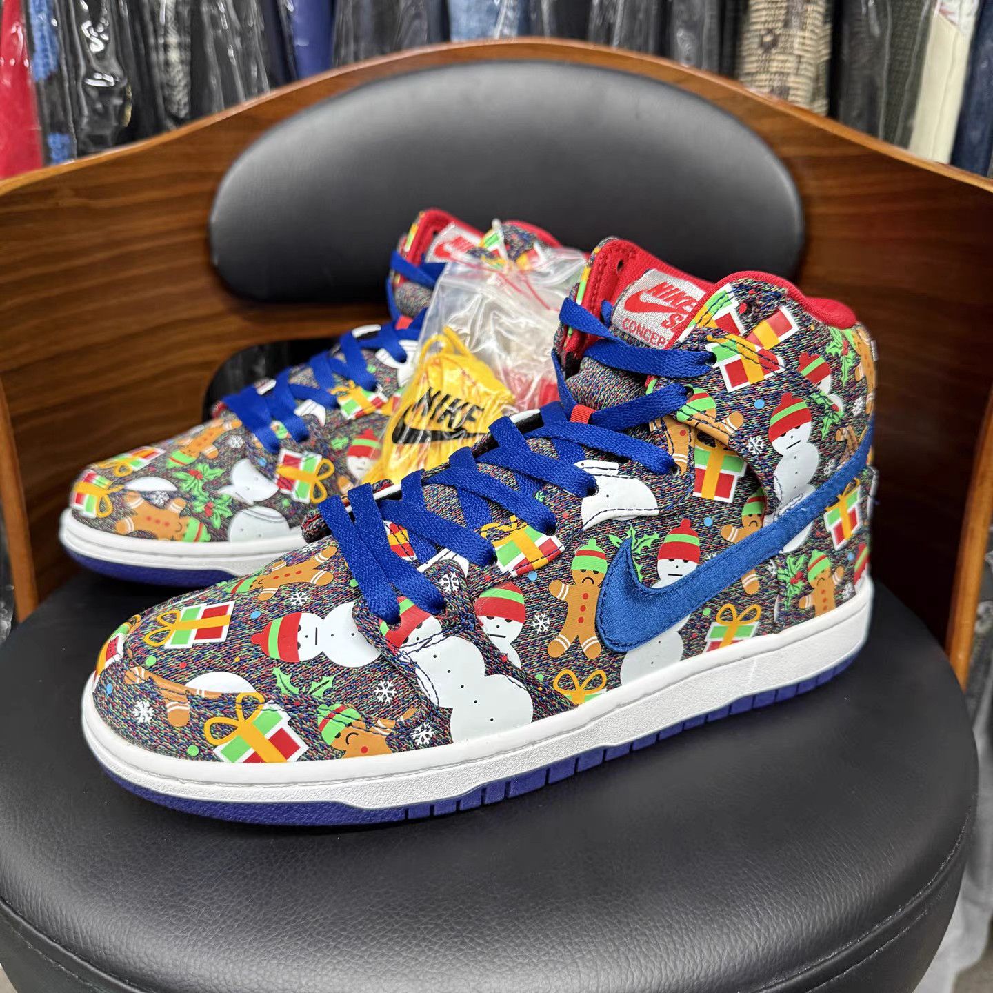 Nike SB Nike SB Dunk High Concepts Ugly Christmas Sweater K15 Size US 9.5 / EU 42-43 - 1 Thumbnail
