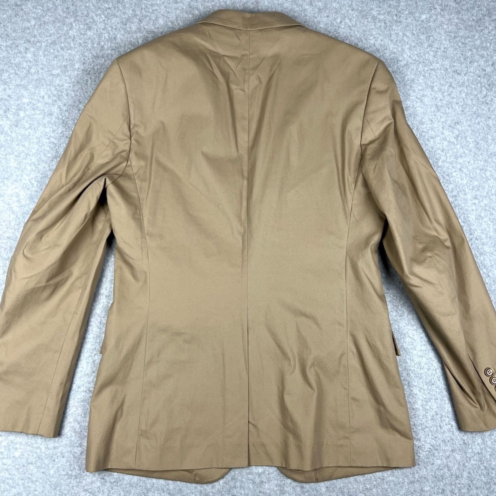 J.Crew J.CREW Thompson Cotton Sport Coat Blazer 40R Mens Beige Jacket Two Button Suit Blazer Mens Regular Notch Lapel Four-Button Inner Pockets Vintage: No Size 40R - 2 Thumbnail